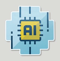 Artificial Intelligence icon on isolated
