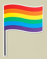 LGBT flag icon on isolated
