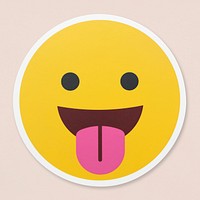 Emoticon of stuck out tongue character