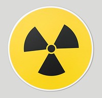 Radioactive icon in white background