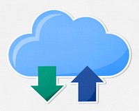 Cloud computing vector illustration icon
