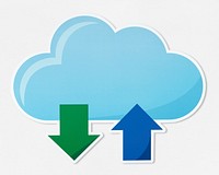 Cloud computing vector illustration icon