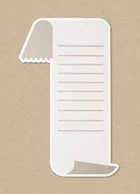 Receipt paper icon vector illustration