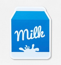 Milk carton package design icon