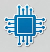 Isolated motherboard icon illustration