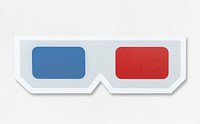3D glasses icon in white background