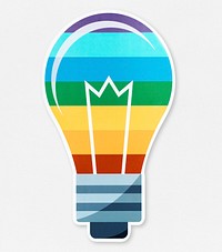 Isolated LGBT light bulb icon illustration