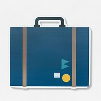 Vintage traveling suitcase illustration icon