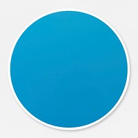 Round empty blue circle vector illustration