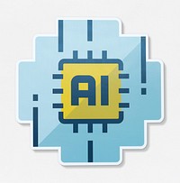 Isolated artificial Intelligence icon illustration