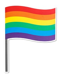 Isolated LGBT flag icon illustration