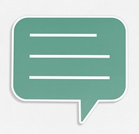 Isolated speech bubble message icon