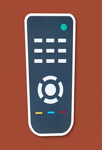 Flat remote control vector illustration