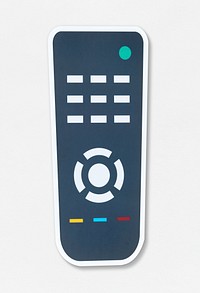 Flat remote control vector illustration