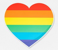 Isolated LGBT heart icon illustration