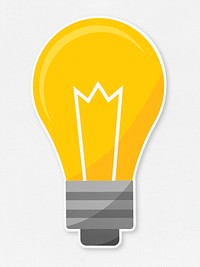 Flat light bulb vector illustration