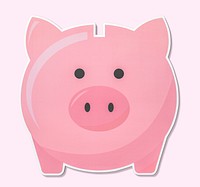 Piggy bank for saving money icon