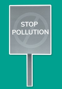 Stop pollution protest post illustration