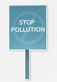 Stop pollution protest post illustration