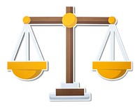 Scale of justice illustration icon