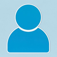 Blue user profile account icon