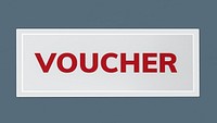 Rectangular gray gift voucher icon