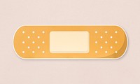 Strip of adhesive yellow plaster