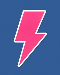 Pink bolt of lightning icon