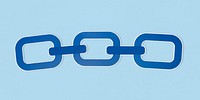 Blue connected chain icon board