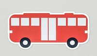 Side view of a red bus icon