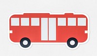 Side view of a red bus icon