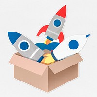 Rockets in an open box