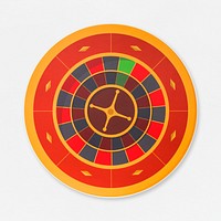Red casino gambling roulette wheel