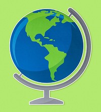 Standing desk globe geography icon