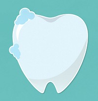 Tooth with blue bubbles icon