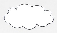 Blank white cloud shaped banner