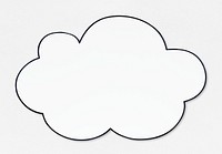 Blank white cloud shaped banner