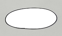 Blank oval white message board