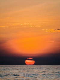 Sun setting at the Gal&aacute;pagos Islands, Ecuador