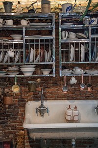 Wash basin in old kitchen