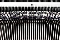 Closeup of retro typewriter