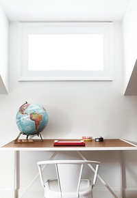 Magnetic drawing board on a wooden table