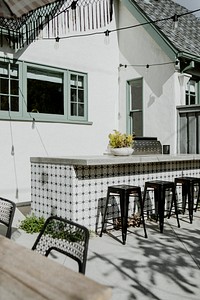Exterior bar in a home
