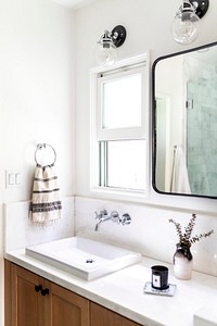 Simply bright clean design bathroom