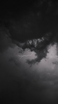 Nature phone wallpaper background, stormy night sky in the countryside banner