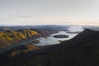 Aerial view of Highland in Iceland