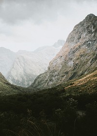 Beautiful mountains in Milford Sound, New Zealand