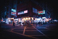 Night lights in Hong Kong. 1 MARCH, 2019 - HONG KONG