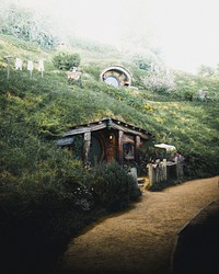 Hobbit house at Hobbiton Movie Set. 30 JANUARY, 2019 - MATAMATA, NEW ZEALAND