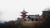 Japan desktop wallpaper background, Kiyomizydera Shrine in Kyoto, Japan